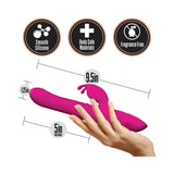 Blush Lush Kira Silicone Thrusting Rabbit Vibrator Velvet with smooth silicone and body safe materials.