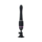 Evolved Thrust & Go Thrusting Vibrator With 2 Shafts and Suction Cup Base Black