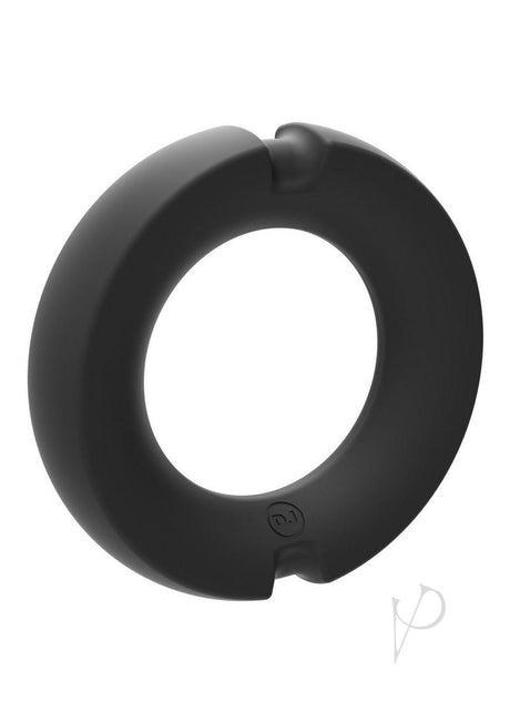 Merci Silicone Covered Metal Cock Ring 45mm Black with a sleek, smooth design