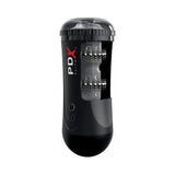 PDX Elite Moto Stroker Rechargeable Thrusting Vibrating Masturbator Clear/Black