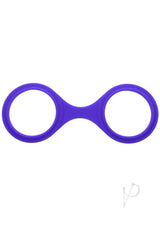 Merci Silicone Play Cuffs Purple - smooth, molded design for comfortable restraint and submission in light bondage.