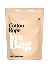 In A Bag Cotton Bondage Rope 32 Feet Black packaging showcasing soft cotton rope for restraint play.