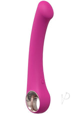 LoveLine Luscious Rechargeable 10 Speed G-Spot Vibrator Pink with a sleek curved design and tapered tip.