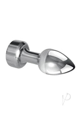 Gender X Rockin Rechargeable Metal Mini Plug Silver - sleek, tapered design for comfortable pleasure.