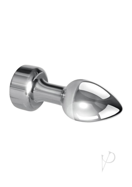 Gender X Rockin Rechargeable Metal Mini Plug Silver - sleek, tapered design for comfortable pleasure.