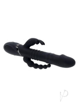 Playboy Big Bunny Energy Triple Rabbit Vibrator Black - triple-shaft design for simultaneous stimulation.