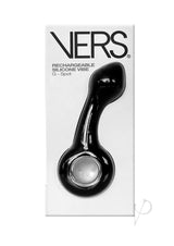 Vers G-Spot Rechargeable Silicone Vibrator Black in packaging for targeted stimulation and vibration exploration.