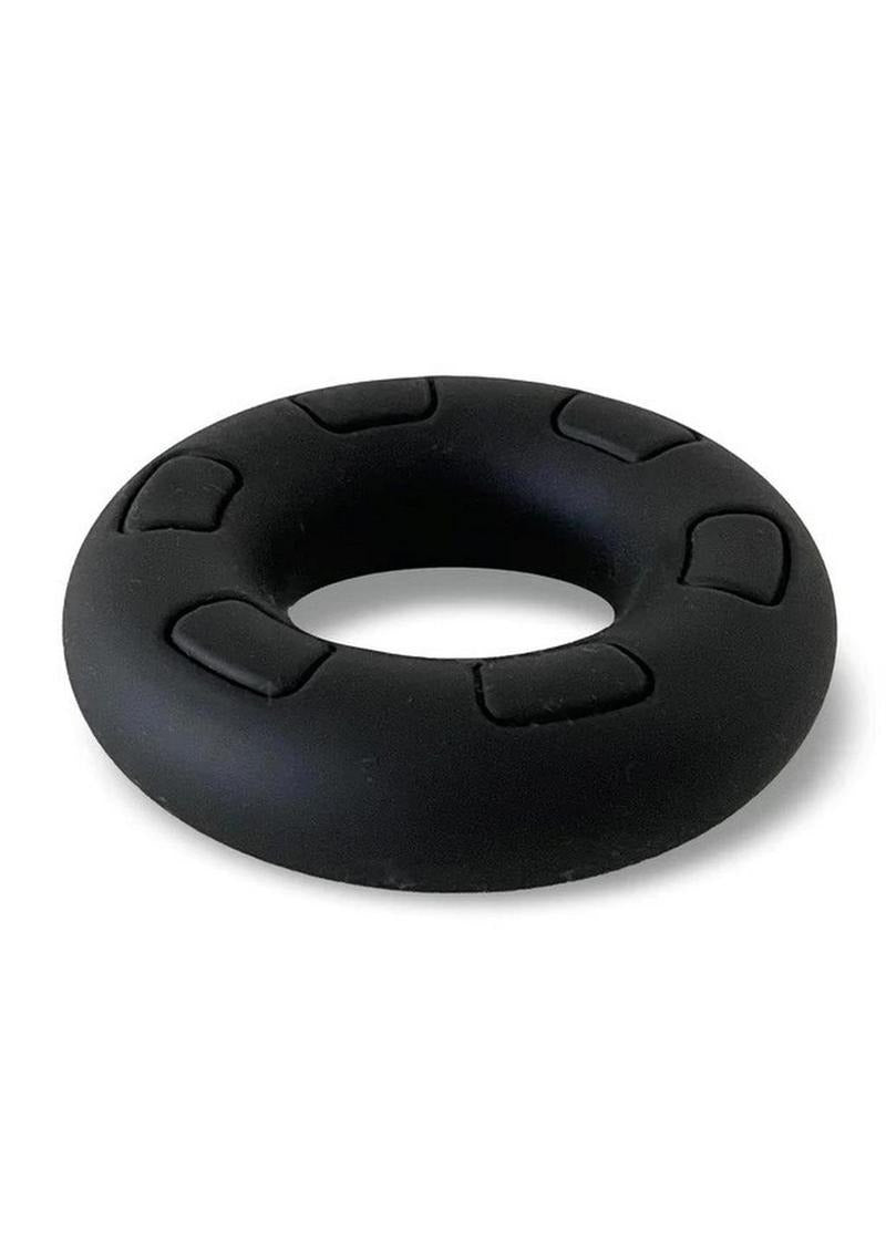 Bonyard The Daddy Silicone Cock Ring Black, a flexible and body-safe silicone performance ring for enhanced support.