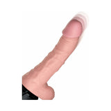 King Cock Plus 6.5 inches Thrusting Cock With Balls Rechargeable Realistic Vibrator Beige