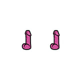 Pink Dildo Earrings