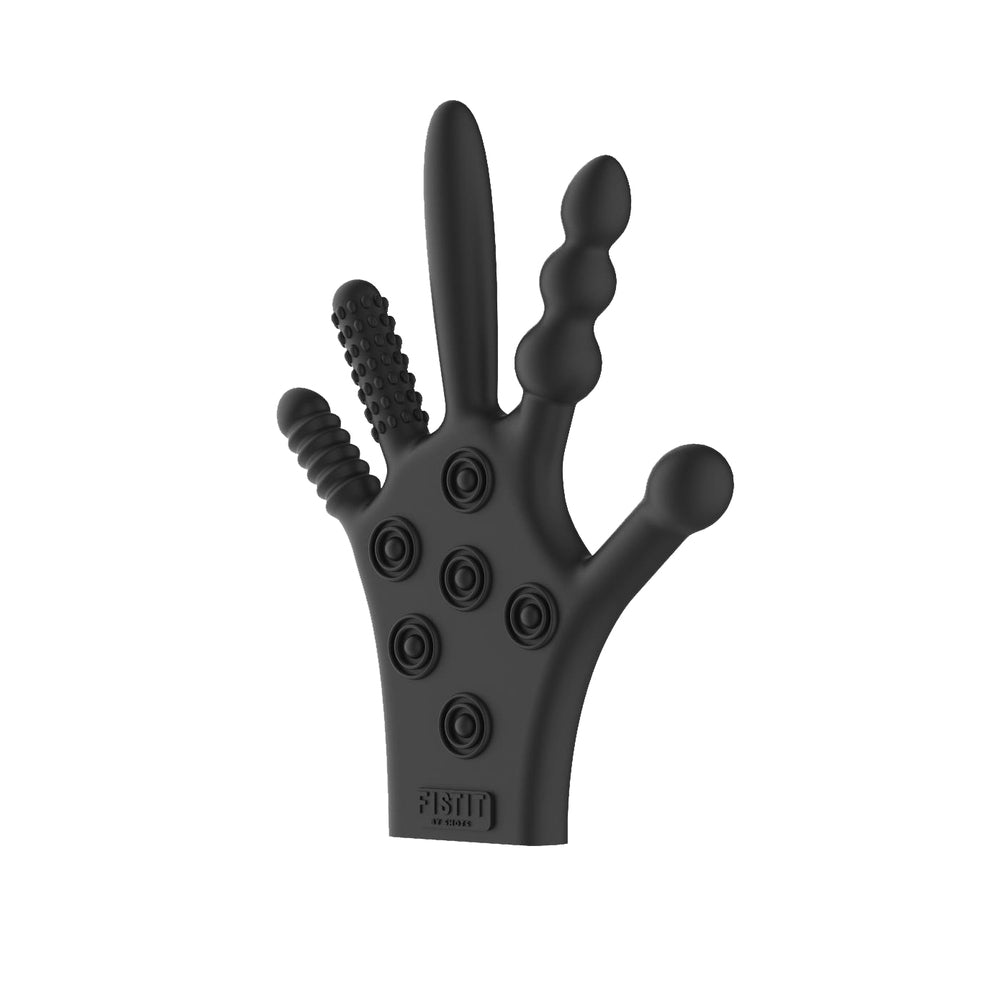 Shots Fist It Silicone Stimulation Glove Black