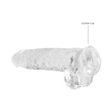 RealRock Crystal Clear Realistic 9 inch Dildo With Balls and Suction Cup Clear