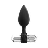 Bathmate Anal Training Plug Vibe Black with powerful bullet vibrator, designed for comfortable anal play.
