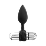 Bathmate Anal Training Plug Vibe Black featuring a silicone plug and a bullet vibrator for anal training.