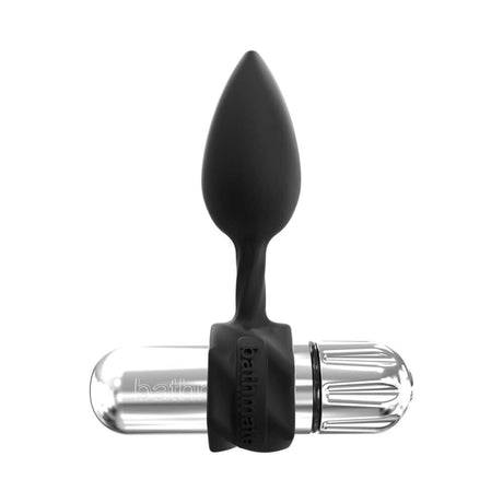 Bathmate Anal Training Plug Vibe Black featuring a sleek design with a bullet vibrator for enhanced anal play.