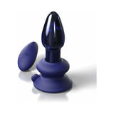 Icicles No. 85 Rechargeable Remote-Controlled Vibrating Anal Plug With Suction Cup Blue
