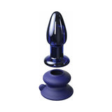 Icicles No. 85 Rechargeable Remote-Controlled Vibrating Anal Plug With Suction Cup Blue