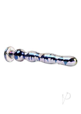 Playboy Jewels Wand Glass Probe Clear Black showcases sleek design with graduated beads and a shimmering finish.