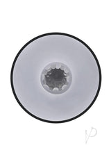 Playboy End Game Warming Stroker with UV Stand Black showcasing the textured inner sleeve design.