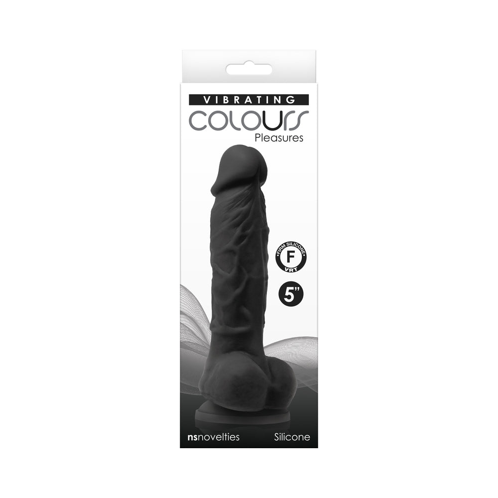 Colours Pleasures 5 inches Vibrating Dildo Black