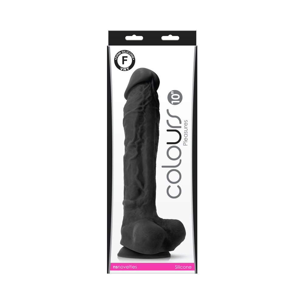 Colours Pleasures 10 inches Dildo Black