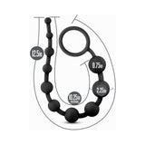 Blush Anal Adventures Platinum Silicone 10 Anal Beads Black