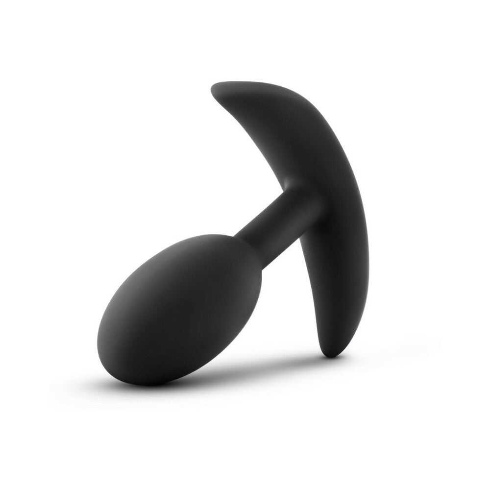 Blush Anal Adventures Platinum Silicone Weighted Vibra Slim Plug Small Black