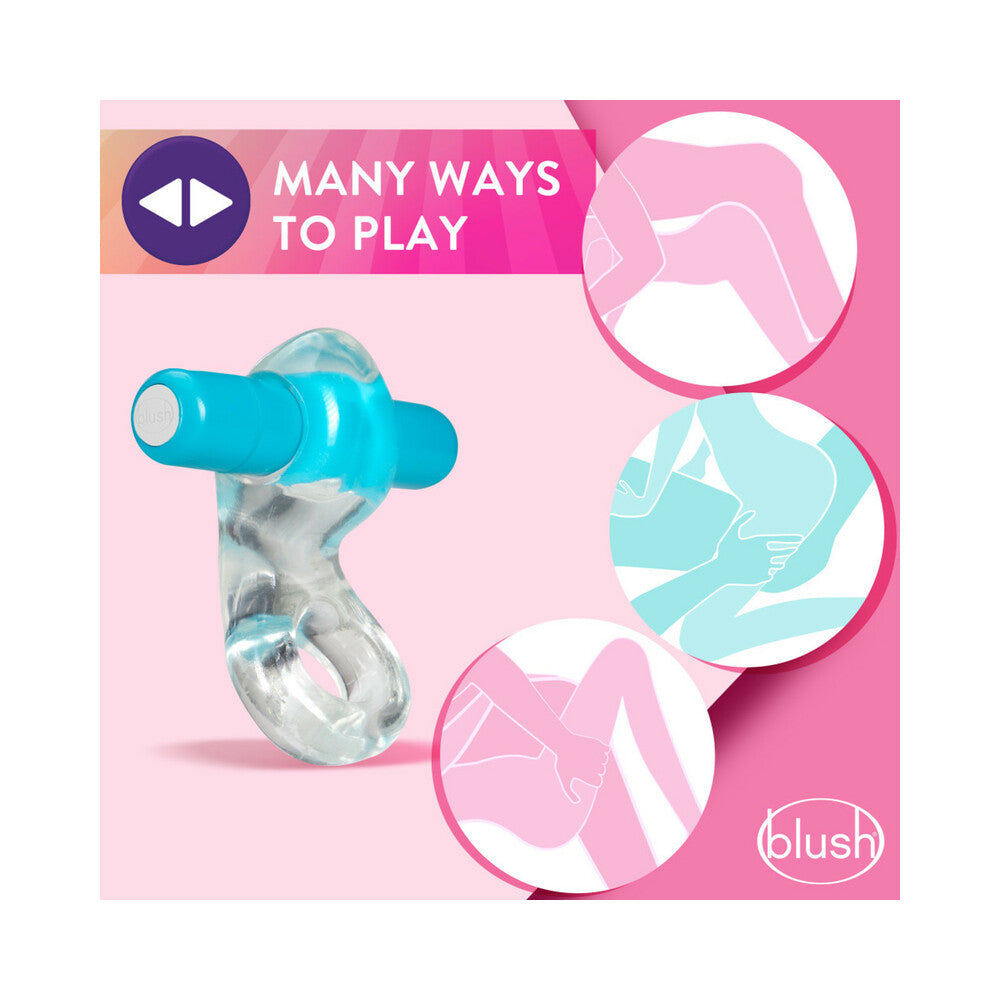 Blush Play with Me Delight Vibrating C-Ring Blue