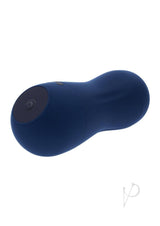 Playboy Gusto Rechargeable Silicone Masturbator Blue in sleek blue design for immersive pleasure.