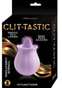 Clit-Tastic Erotic Clit Licker Clitoral Vibrator Lavender rose-shaped stimulator with tongue vibrations.
