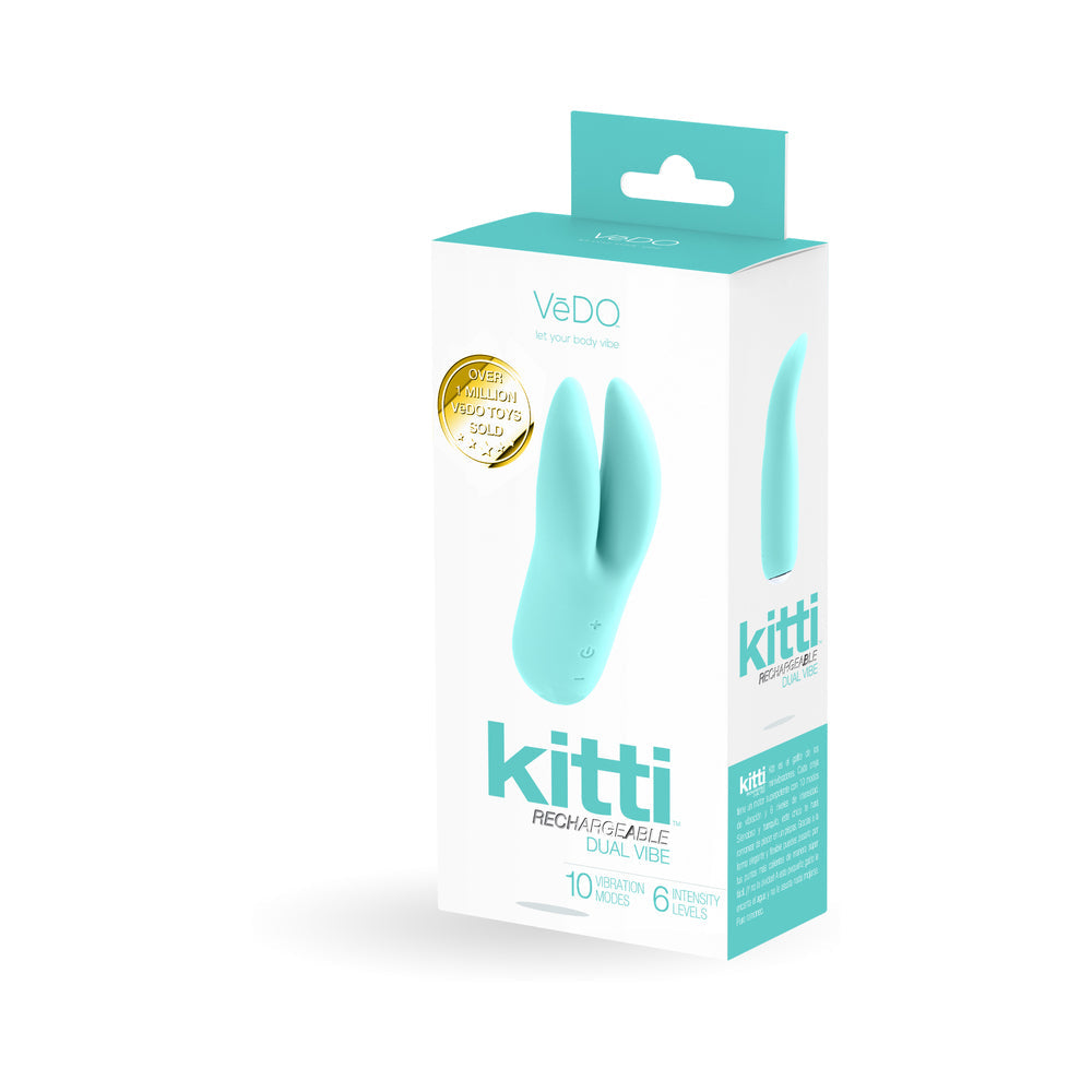 Vedo Kitti Rechargeable Dual Vibe Tease Me Turquoise