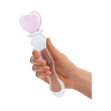Glas 8 inches Sweetheart Glass Dildo with Pink Heart-Shaped Handle