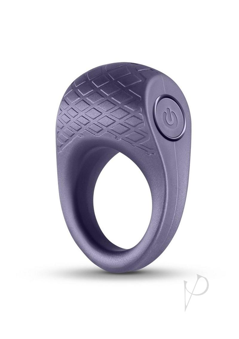 Seduction Levi Rechargeable Silicone Cock Ring Gray in sleek gray silicone design.