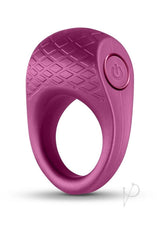 Seduction Levi Rechargeable Silicone Cock Ring Red, sleek vibrating cock ring for enhanced pleasure.
