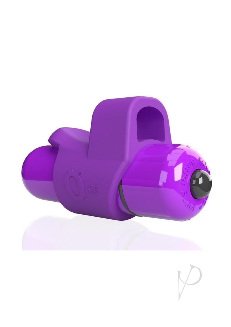 4B FingO Slim Finger Vibrator Grape in vibrant purple color showcasing its sleek design.