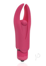 4T Demon Silicone Mini Clitoral Vibrator Strawberry in vibrant pink with playful horn design for intense sensations