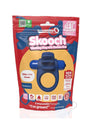 4T Skooch Vibrating Cock Ring Clitoral Stimulator Blueberry packaging with product details and instructions.
