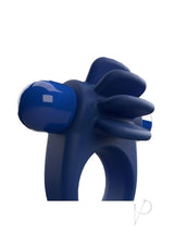 4T Skooch Vibrating Cock Ring Clitoral Stimulator Blueberry close-up view showcasing its unique design.