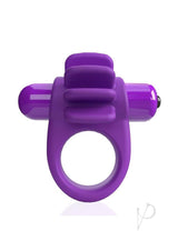 4T Skooch Vibrating Cock Ring with Clitoral Stimulator Grape in vibrant purple color.