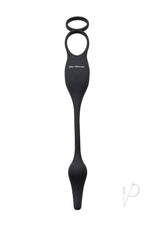 Zero Tolerance Plug and Tug Cock Ring Butt Plug Gray with vibrating features for enhanced stimulation.