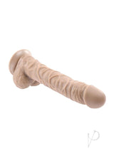Gender X Flexskin Poseable True Feel Dildo 10 Inch Vanilla with realistic veins and natural texturing.