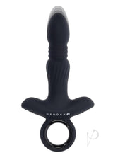 Gender X Slayer Silicone Thrusting Anal Vibrator Black, featuring smooth silicone and textured design for dynamic stimulation.