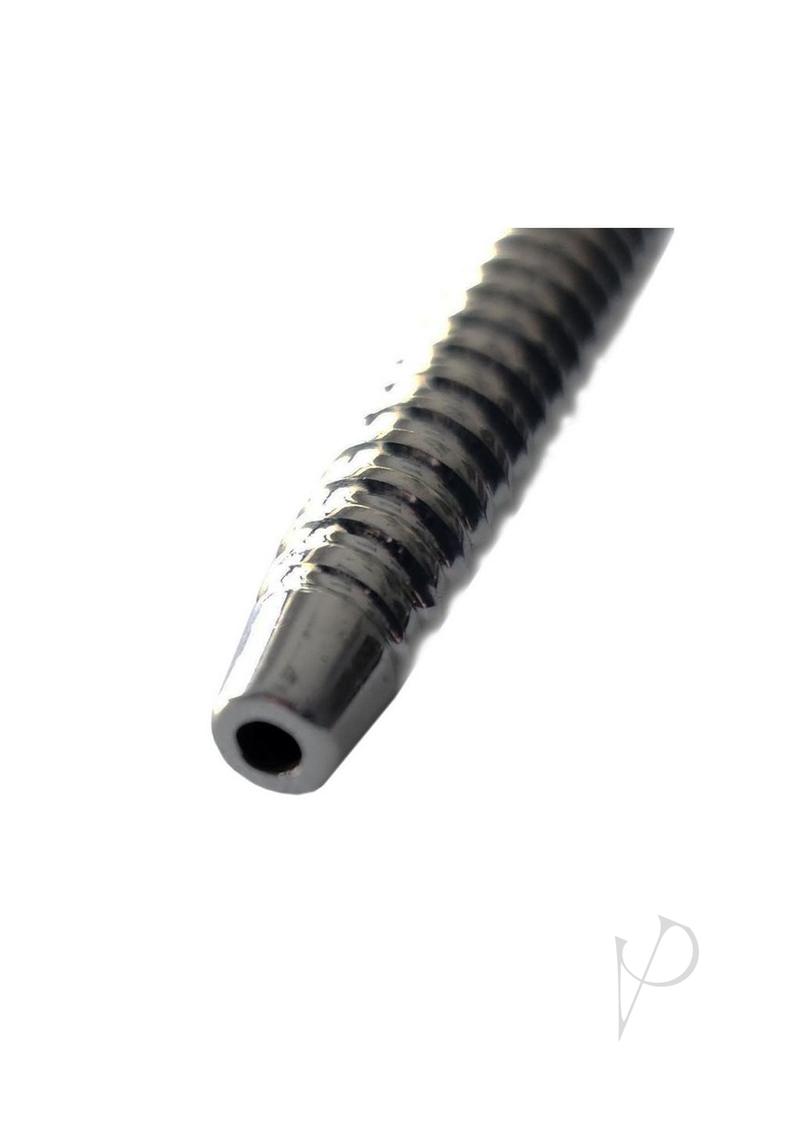 Close-up of the Rouge Stainless Steel Shower Penis Plug showcasing its smooth finish and shower-style head.