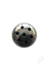 Rouge Stainless Steel Shower Penis Plug top view with multiple small openings for enhanced urethral play.