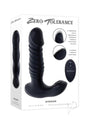 Zero Tolerance Striker Thrusting Anal Vibrator Black box packaging showcasing its features and design.
