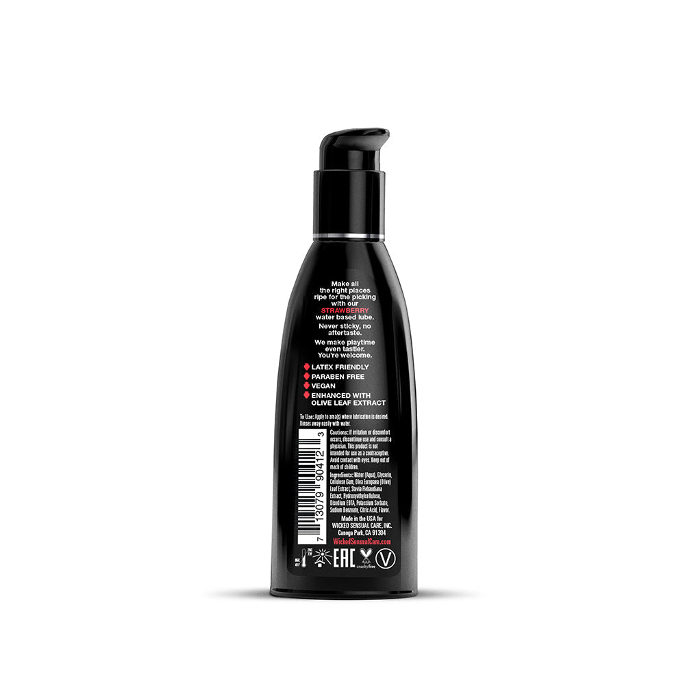 Wicked Aqua Strawberry Water-Based Lubricant 2 oz