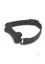Prowler RED Bone Shaped Silicone Ball Gag Black with adjustable strap for comfort and control in restraint play.
