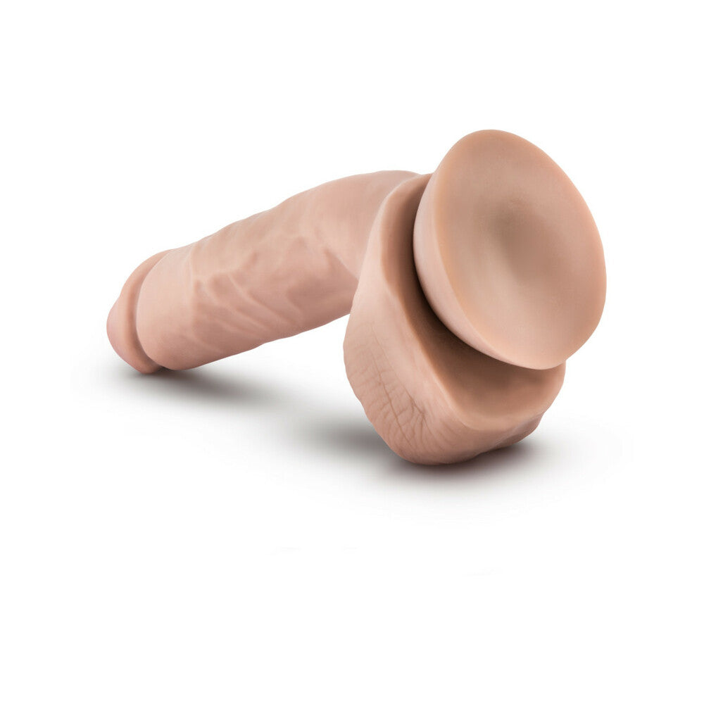 Dr. Skin Glide Realistic 8.5 inches Self-Lubricating Dildo with Balls Beige