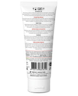 EXSENS of Paris Flavored Water Based Lubricant Raspberry 70 ml packaging back label with usage instructions.