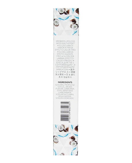 EXSENS of Paris Hot Kiss Play Lip Gloss Coconut packaging details with ingredients and tropical coconut design.